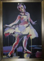 Virginijus Viningas - „Gulbės šokis“, kartonas-akrilas, 100x70, 2017 m.